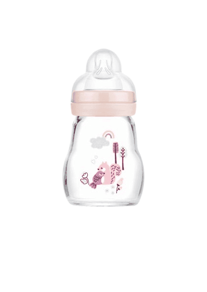 MAM Γυάλινο Μπιμπερό Feel Good Girl 170ml (0+ μηνών)