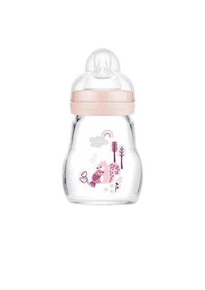 MAM Γυάλινο Μπιμπερό Feel Good Girl 170ml (0+ μηνών)