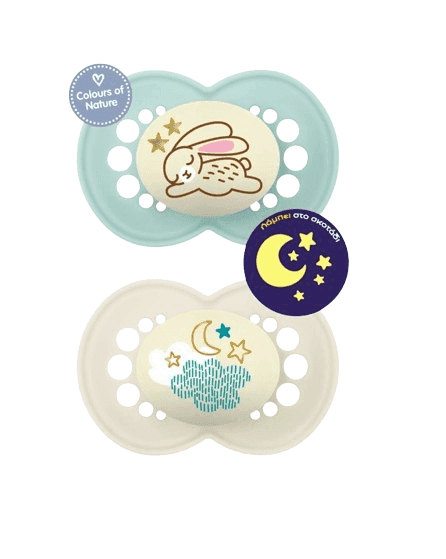 MAM Σετ Πιπίλες Σιλικόνης Original Night Unisex (6-16 μηνών)
