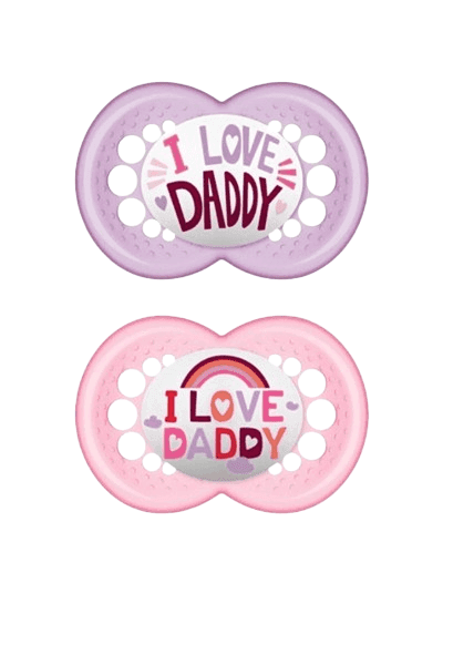 MAM Σετ Πιπίλες Σιλικόνης I Love Daddy Girl (6-16 μηνών)