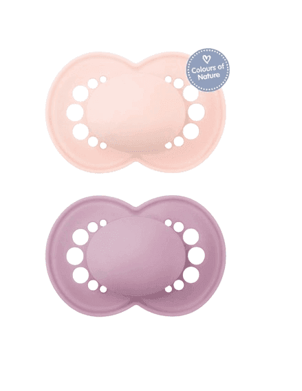 MAM Σετ Πιπίλες Σιλικόνης Colours Of Nature Girl (6-16 μηνών)