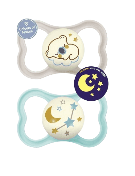 MAM Σετ Πιπίλες Σιλικόνης Air Night Unisex (6-16 μηνών)