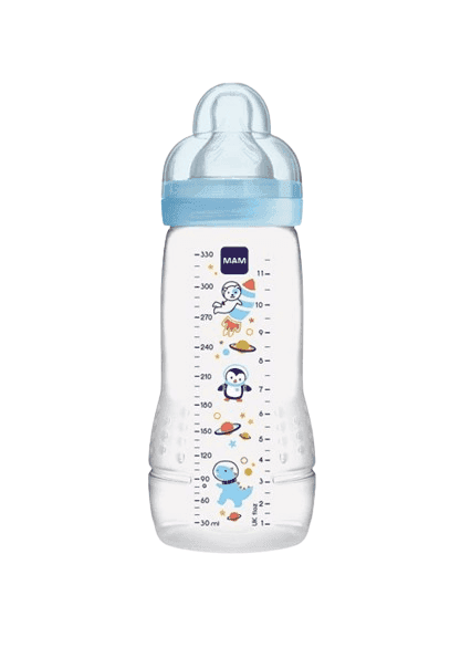 MAM Πλαστικό Μπιμπερό Easy Active Boy 330ml (4+ μηνών)