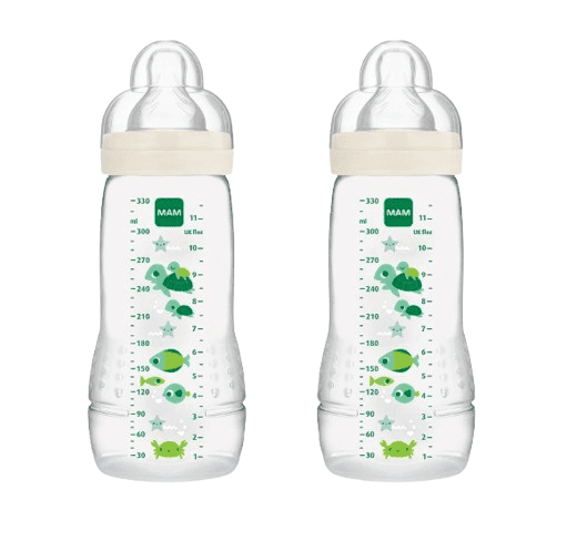 MAM Πλαστικό Μπιμπερό Easy Active Unisex 330ml (Double) (4+ μηνών)