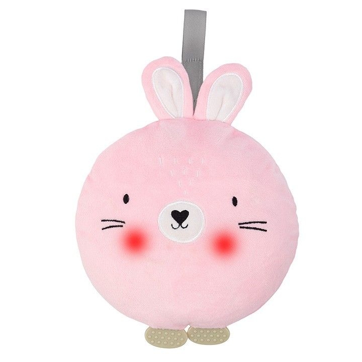 MOMI LULU Κρεμαστό Λούτρινο Παιχνίδι Με Λευκούς & Ροζ Ήχους Pink Rabbit