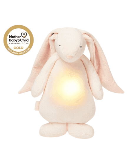 MOONIE Μουσικό Επαναφορτιζόμενο Παιχνίδι Ύπνου Με Λευκούς Ήχους Λαγουδάκι Cream Bunny