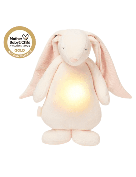 MOONIE Μουσικό Επαναφορτιζόμενο Παιχνίδι Ύπνου Με Λευκούς Ήχους Λαγουδάκι Cream Bunny
