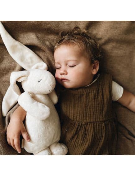 MOONIE Μουσικό Επαναφορτιζόμενο Παιχνίδι Ύπνου Με Λευκούς Ήχους Λαγουδάκι Cream Bunny