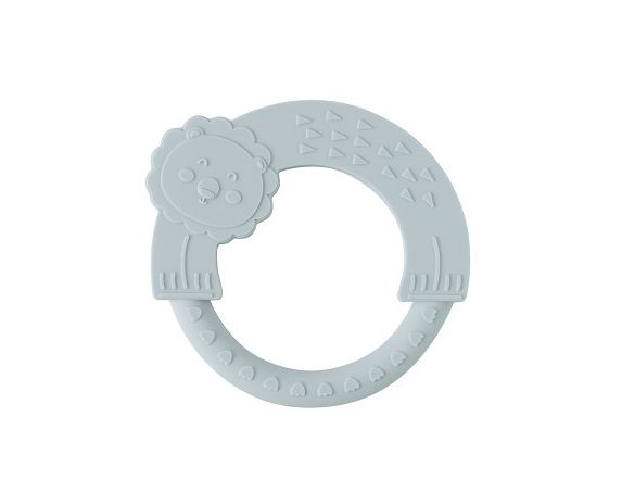INTERBABY Μασητικό Σιλικόνης Lion Grey Blue (0+ μηνών)