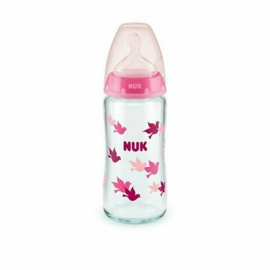 NUK Γυάλινο Μπιμπερό First Choice Plus 240ml (0-6 μηνών)