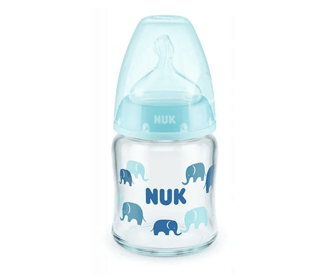 NUK Γυάλινο Μπιμπερό First Choice Plus 120ml (0-6 μηνών)