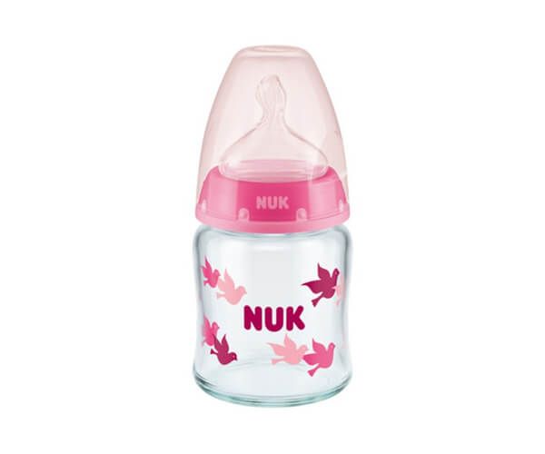 NUK Γυάλινο Μπιμπερό First Choice Plus 120ml (0-6 μηνών)