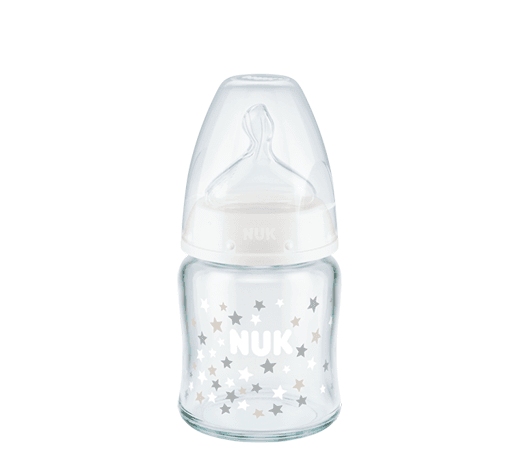 NUK Γυάλινο Μπιμπερό First Choice Plus 120ml (0-6 μηνών)