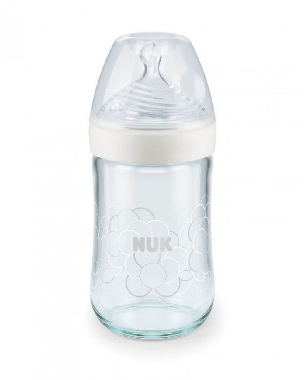 NUK Γυάλινο Μπιμπερό Nature Sense 240ml (0-6 μηνών)