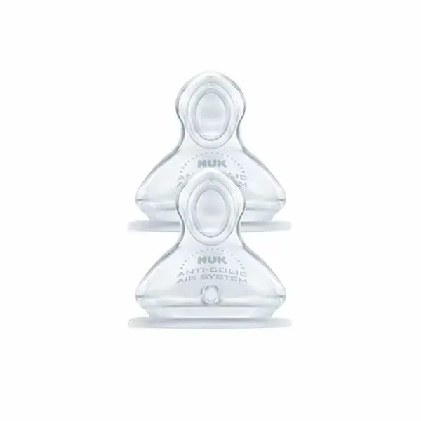 NUK Θηλές Σιλικόνης First Choice Plus Μεσαία Οπή (0-6 μηνών)