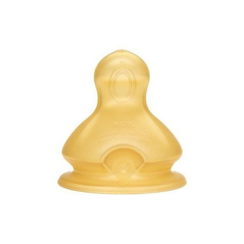 NUK Θηλή Καουτσούκ First Choice Plus Μεσαία Οπή (6+ μηνών)