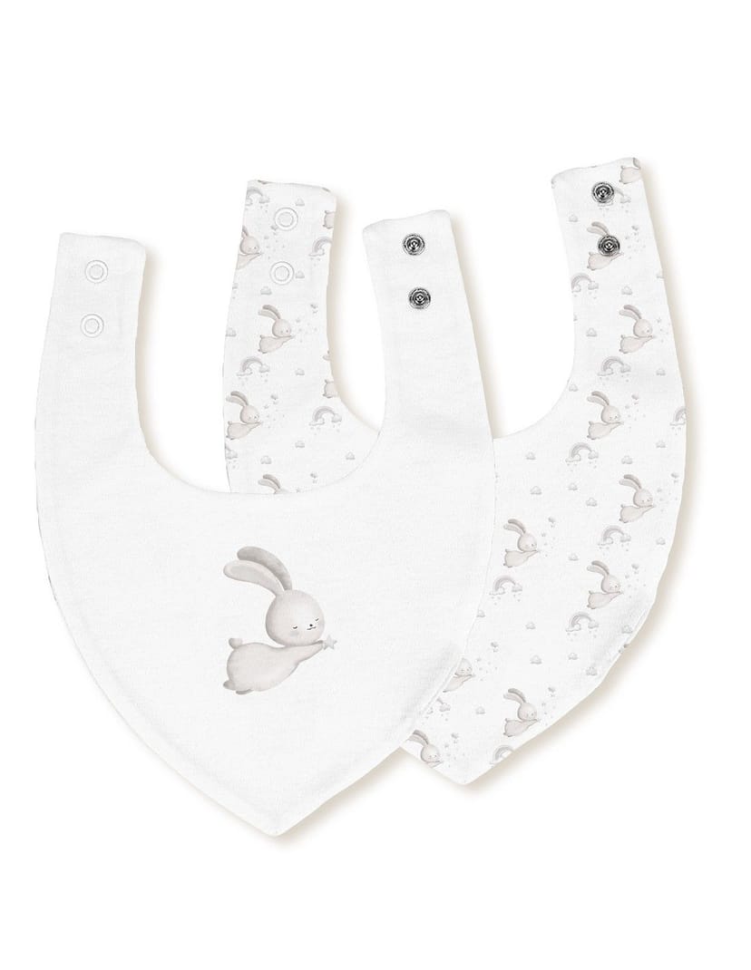 INTERBABY Σετ Βρεφικές Αδιάβροχες Σαλιάρες Μπαντάνα Bamboo Estrella Grey (0+ μηνών)