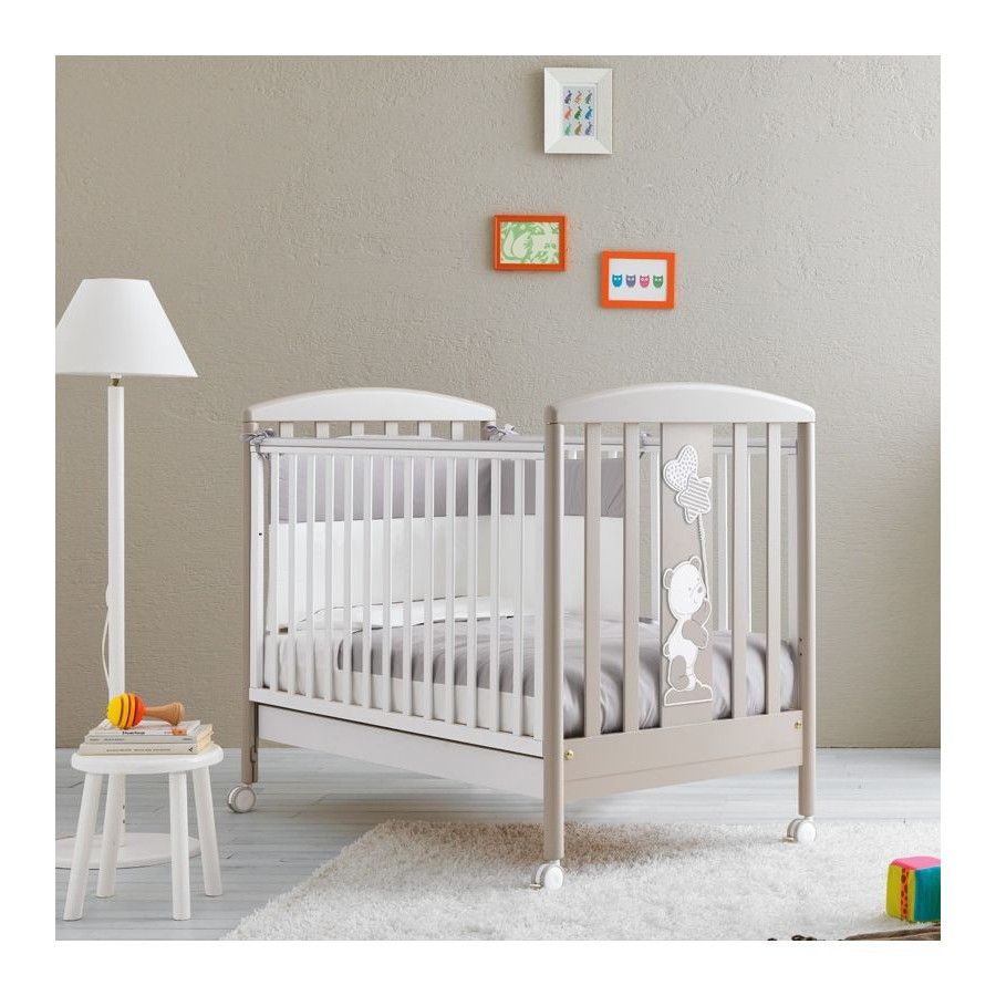 PALI Βρεφικό Κρεβάτι Με Συρτάρι Orsetto Bianco Tortora
