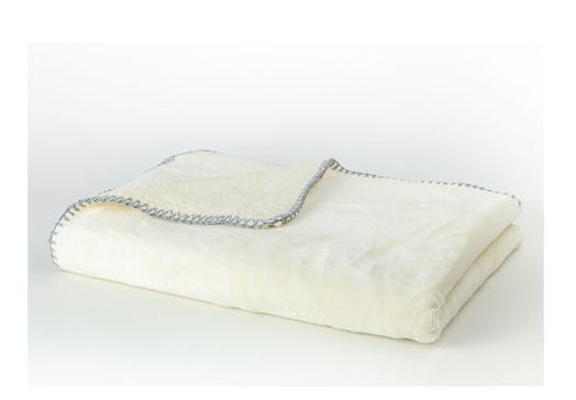 PIEL SA Βαμβακερή Βελουτέ Κουβέρτα Αγκαλιάς Natural (80×110cm)