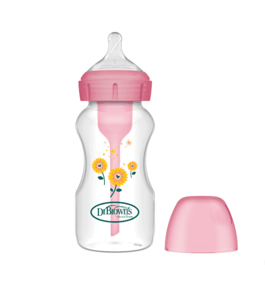 DR. BROWN'S Πλαστικό Μπιμπερό Options+ 270ml Pink (0+ μηνών)