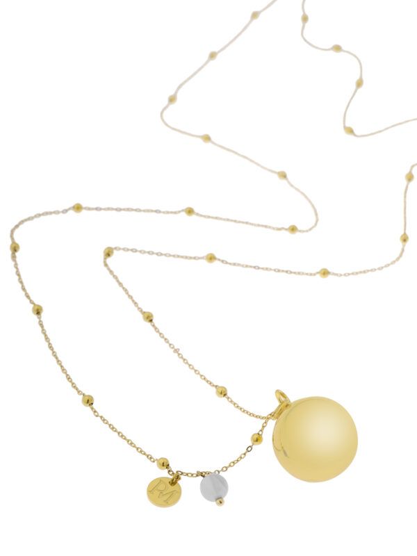 PROUD MAMA Μενταγιόν Εγκυμοσύνης Bola Olivia Gold Chain Αμέθυστος