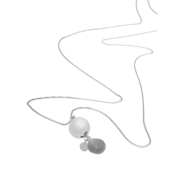 PROUD MAMA Μενταγιόν Εγκυμοσύνης Bola Linn Γκρι Αχάτης