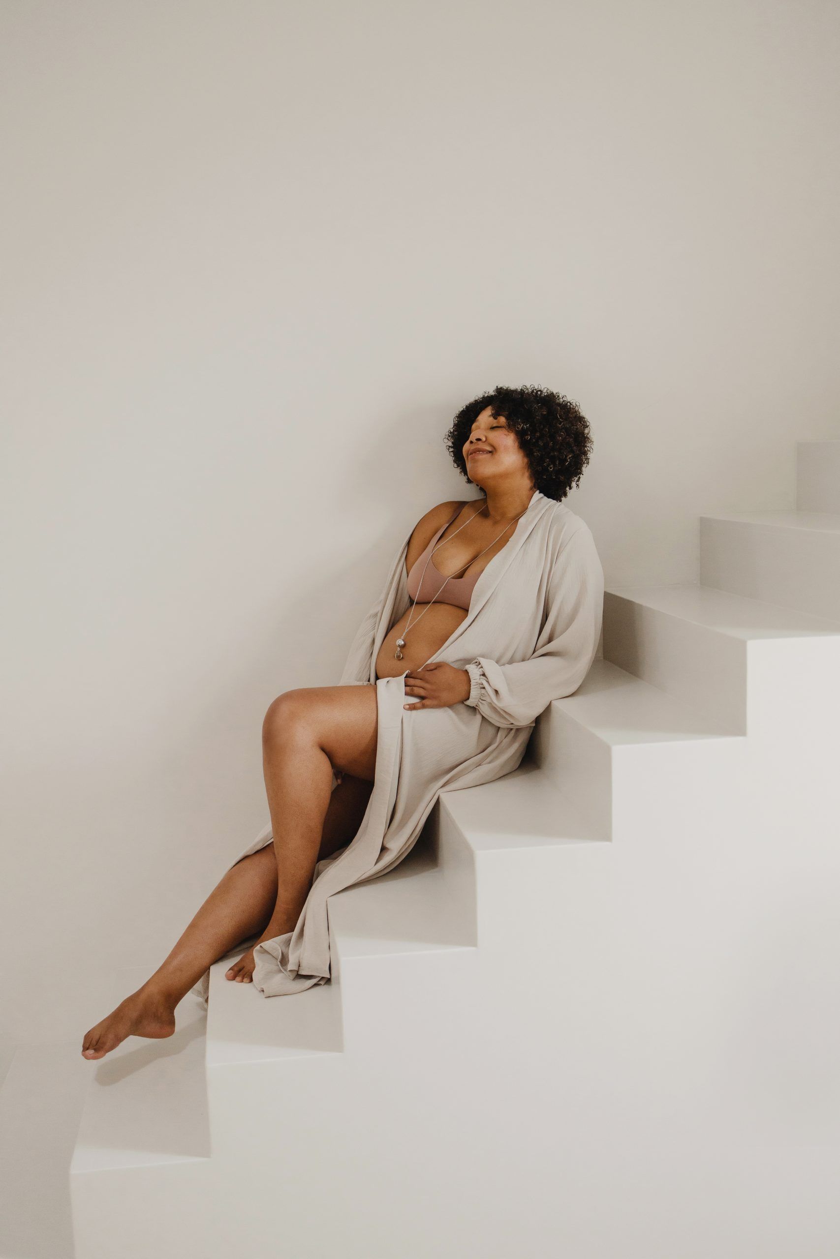 PROUD MAMA Μενταγιόν Εγκυμοσύνης Bola Linn Γκρι Αχάτης