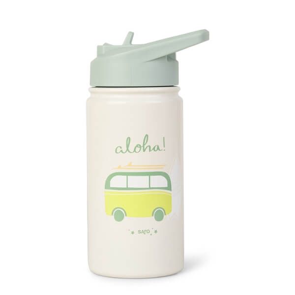 SARO Ανοξείδωτο Παγούρι Θερμός Με Καλαμάκι 350ml Aloha