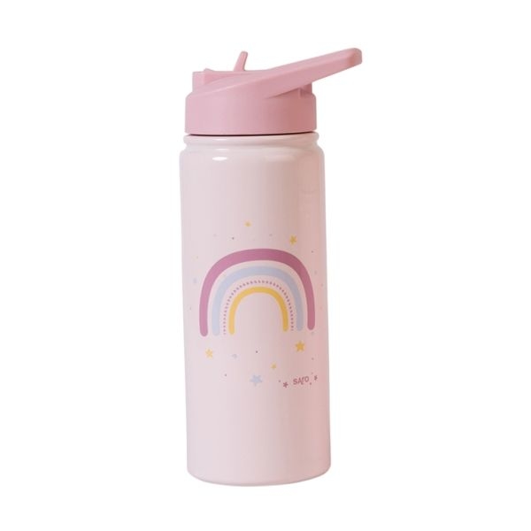 SARO Ανοξείδωτο Παγούρι Θερμός Με Καλαμάκι 500ml Rainbow