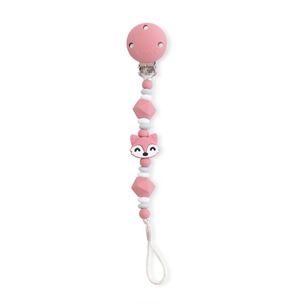 SARO Μασητικό Κλιπ Πιπίλας Σιλικόνης Foxy Old Pink