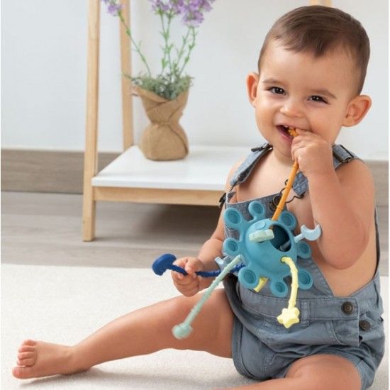 SARO Εκπαιδευτικό Μασητικό Παιχνίδι Σιλικόνης Planet Fun Blue (10+ μηνών)