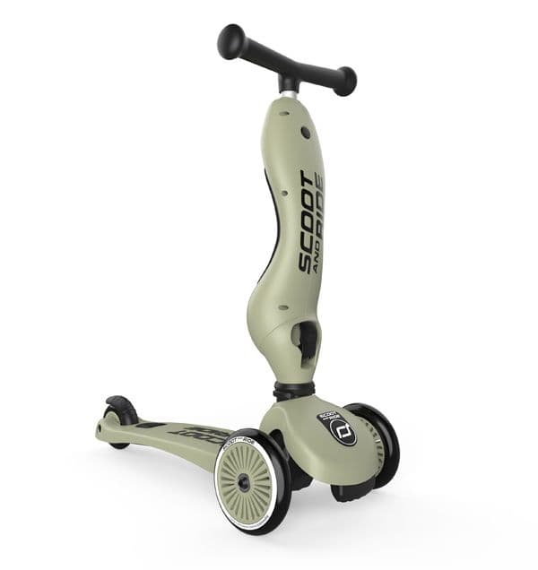 SCOOT & RIDE Παιδικό Πατίνι HighWayKick 1 Olive (12+ μηνών)