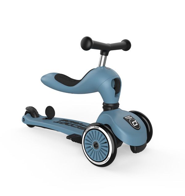 SCOOT & RIDE Παιδικό Πατίνι HighWayKick 1 Push and Go Steel (12+ μηνών)