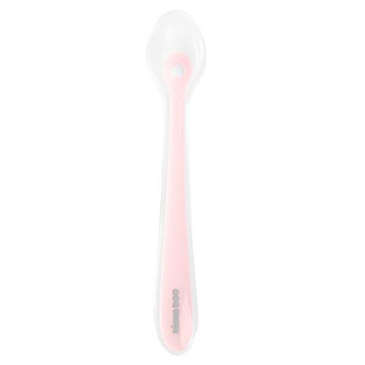 KIKKA BOO Σετ Βρεφικά Κουταλάκια Σιλικόνης Με Θήκη Pink (4+ μηνών)