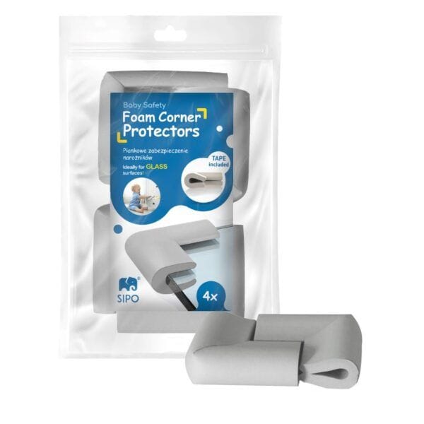 SIPO Προστατευτικά Για Γυάλινες Γωνίες Από Αφρώδες Υλικό Grey (4 Τεμάχια)