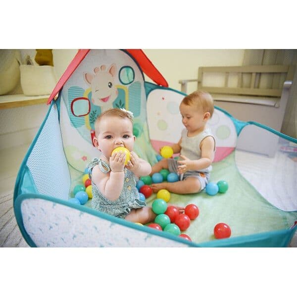 SOPHIE THE GIRAFFE Αναδιπλούμενη Μπαλοπισίνα Με Μπαλάκια Σόφη Η Καμηλοπάρδαλη