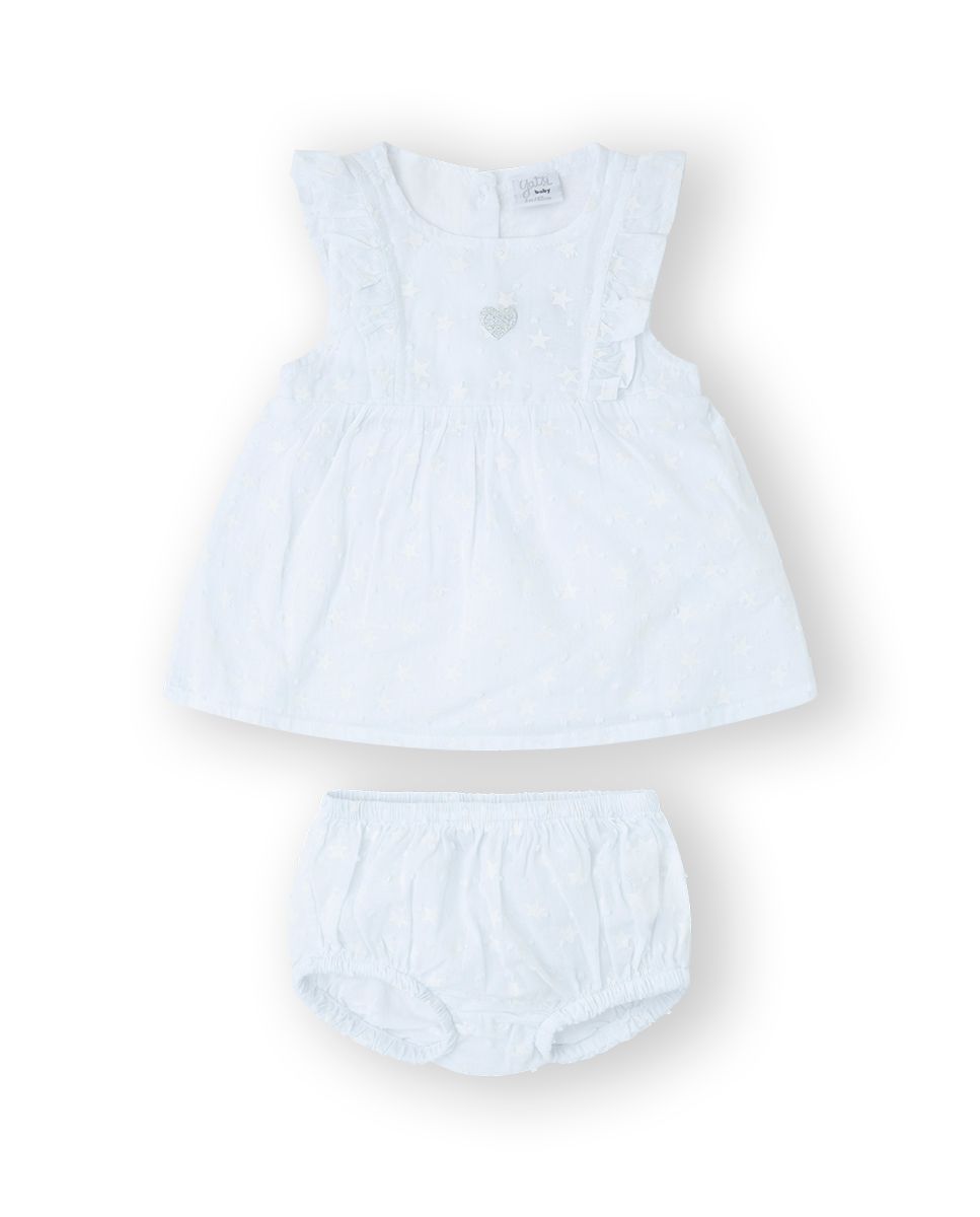 YATSI BABY Βρεφικό Φόρεμα & Εσώρουχο Σορτσάκι Για Την Πάνα Mini Stars