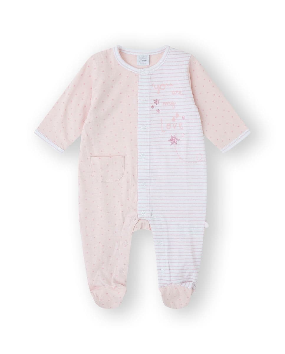 YATSI BABY Βρεφικό Καλοκαιρινό Μακρυμάνικο Φορμάκι Mini Love