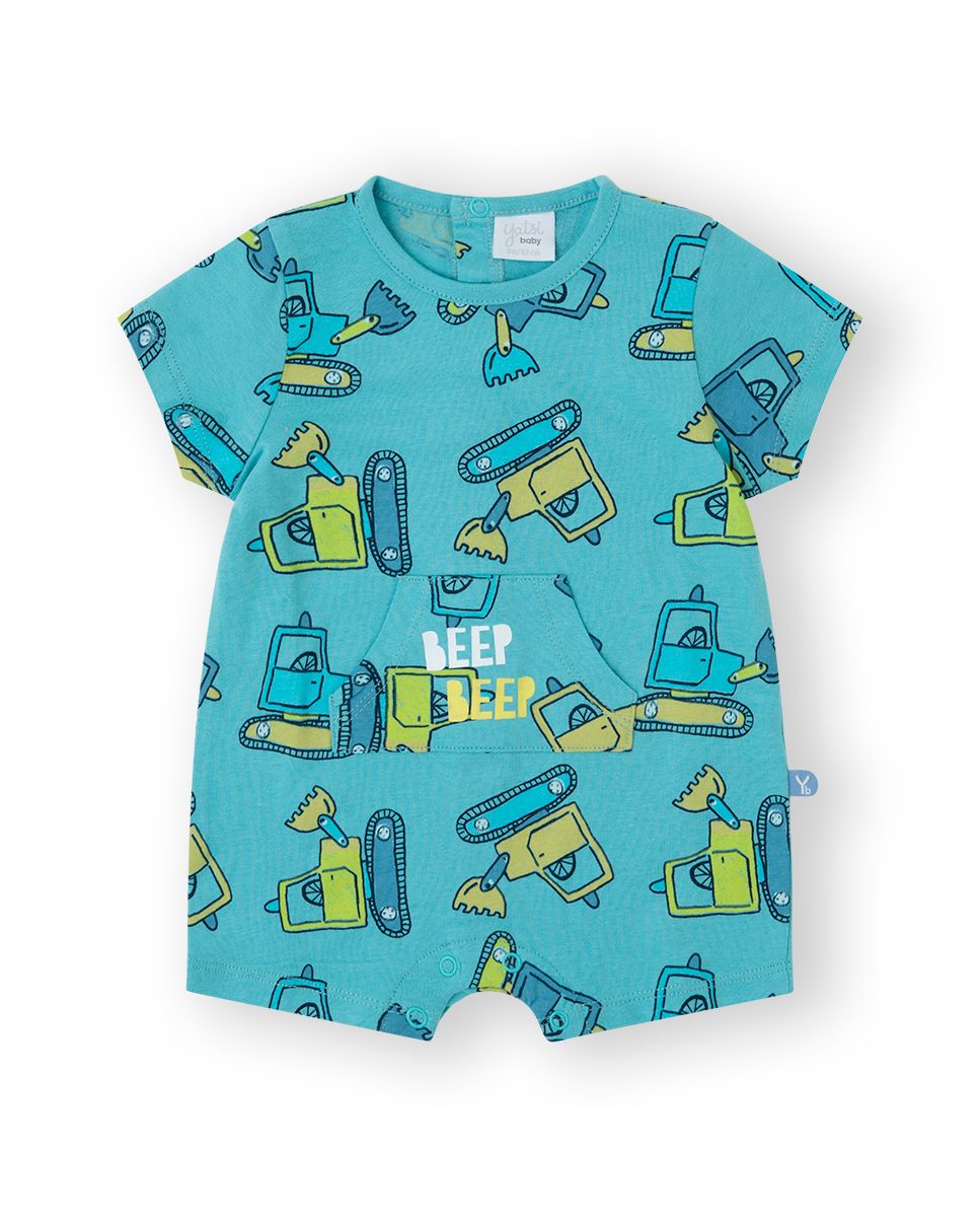 YATSI BABY Βρεφικό Καλοκαιρινό Κοντομάνικο Φορμάκι Beep Beep