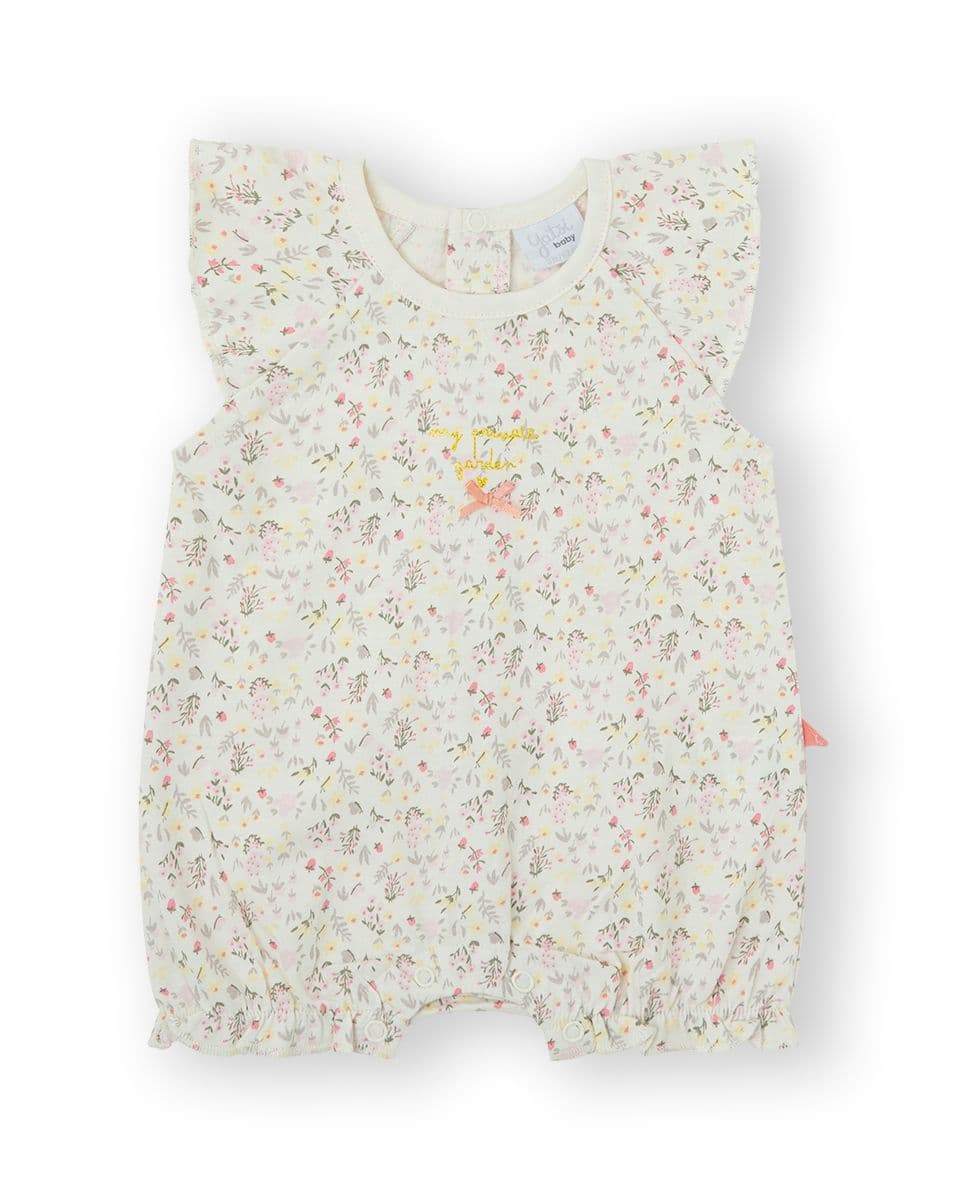 YATSI BABY Βρεφικό Καλοκαιρινό Αμάνικο Φορμάκι Garden Girl