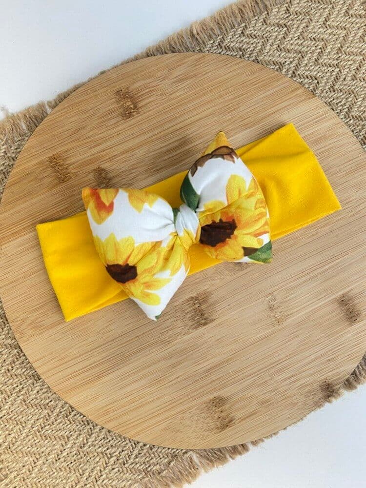 STAMATIS BEBE Βρεφική Κορδέλα Για Μωρά Με Μεγάλο Φιόγκο Ηλιοτρόπια