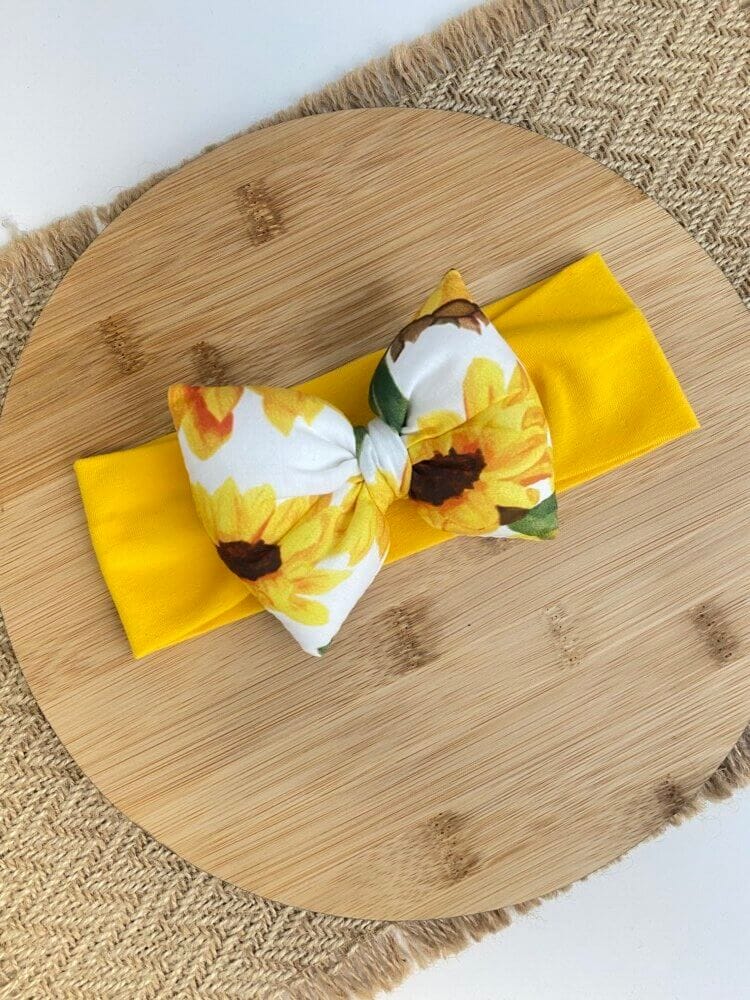 STAMATIS BEBE Βρεφική Κορδέλα Για Μωρά Με Μεγάλο Φιόγκο Ηλιοτρόπια