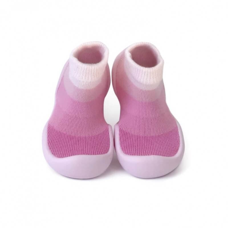 STEP ONS Καλτσοπαπουτσάκια Μωρού Ροζ Ρίγες (6-12 μηνών)