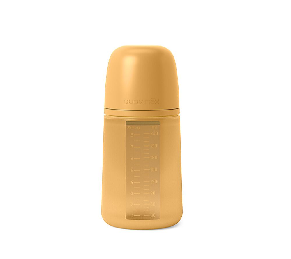 SUAVINEX Μπιμπερό Όλο Σιλικόνη Με Θηλή Σιλικόνης SX-Pro Physio Yellow 240ml (3+ μηνών)