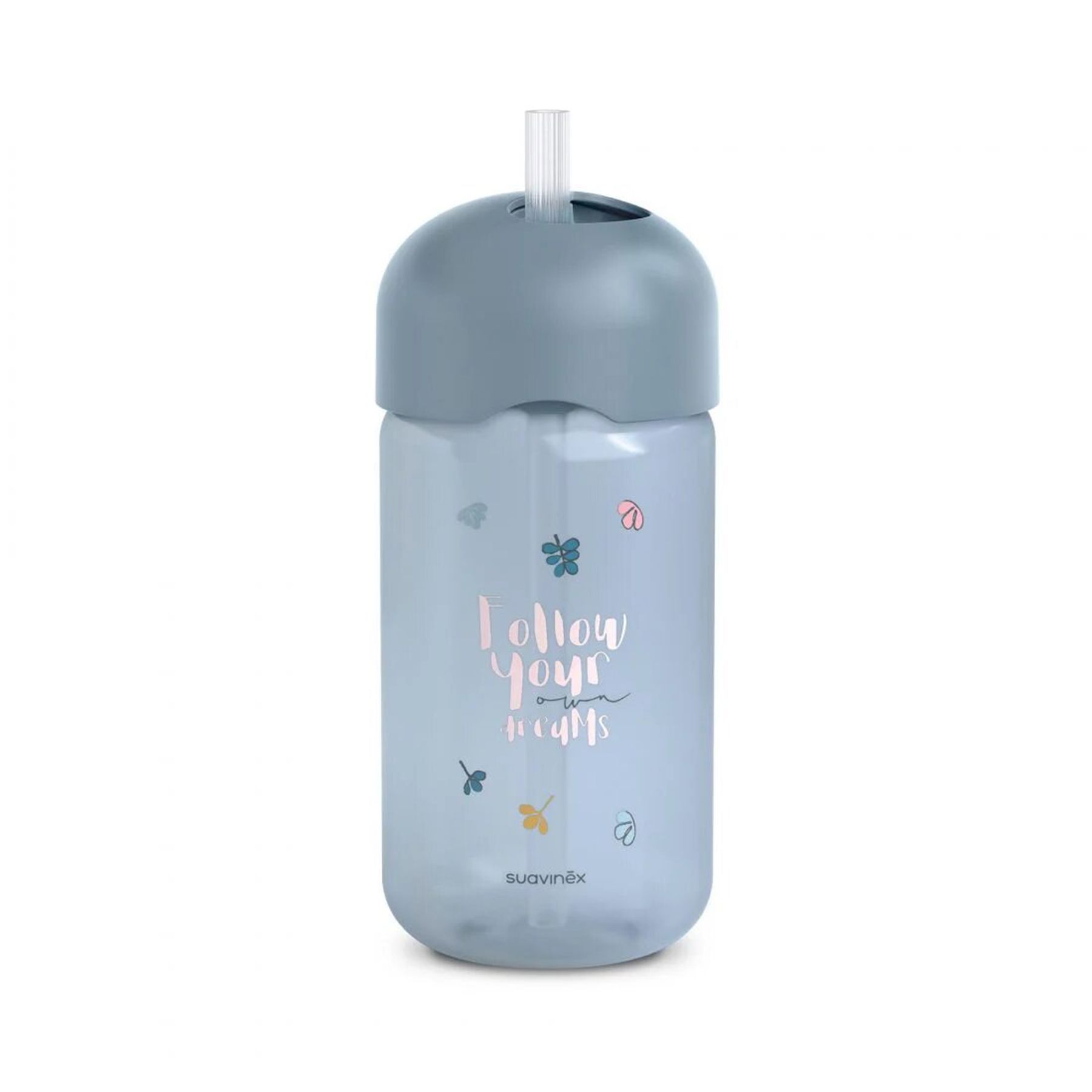 SUAVINEX Παιδικό Παγούρι Με Καλαμάκι Σιλικόνης Blue Bear 340ml (18+ μηνών)