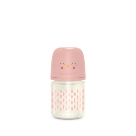 SUAVINEX Γυάλινο Μπιμπερό Με Θηλή Σιλικόνης SX-Pro Physio Pink 120ml (0+ μηνών)