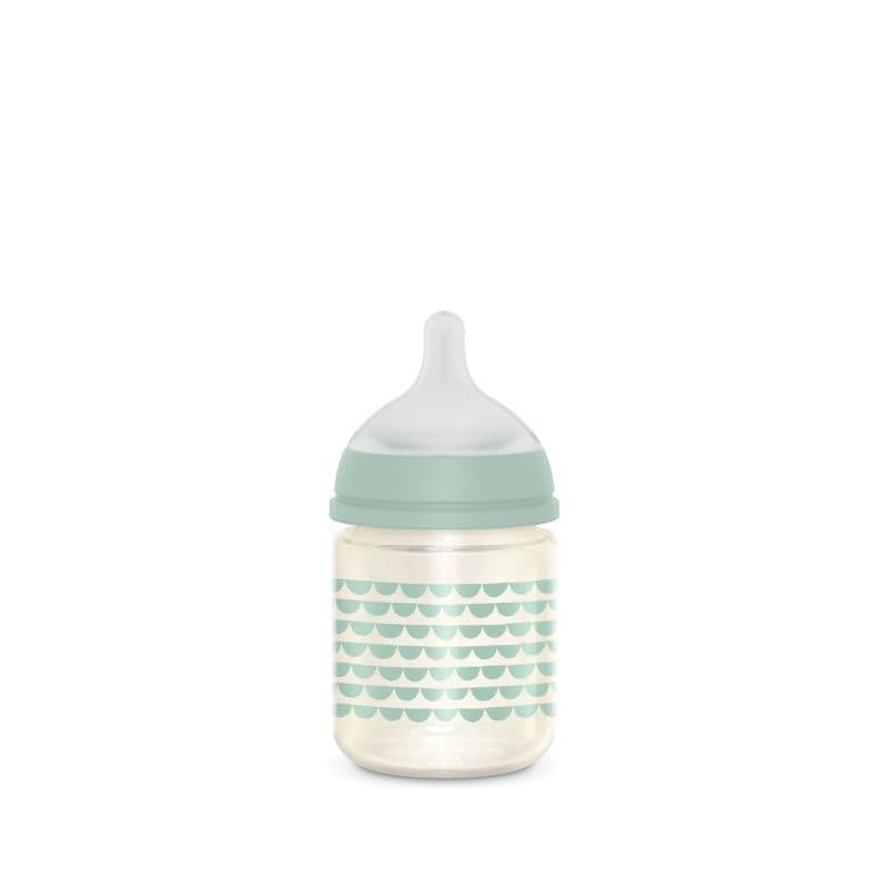 SUAVINEX Γυάλινο Μπιμπερό Με Θηλή Σιλικόνης SX-Pro Physio Mint 120ml (0+ μηνών)