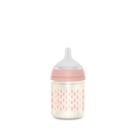 SUAVINEX Γυάλινο Μπιμπερό Με Θηλή Σιλικόνης SX-Pro Physio Pink 120ml (0+ μηνών)