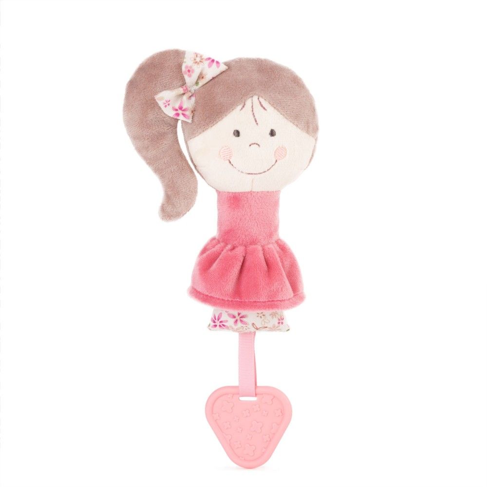 TEDSY Βρεφική Κουδουνίστρα Με Μασητικό Rosy