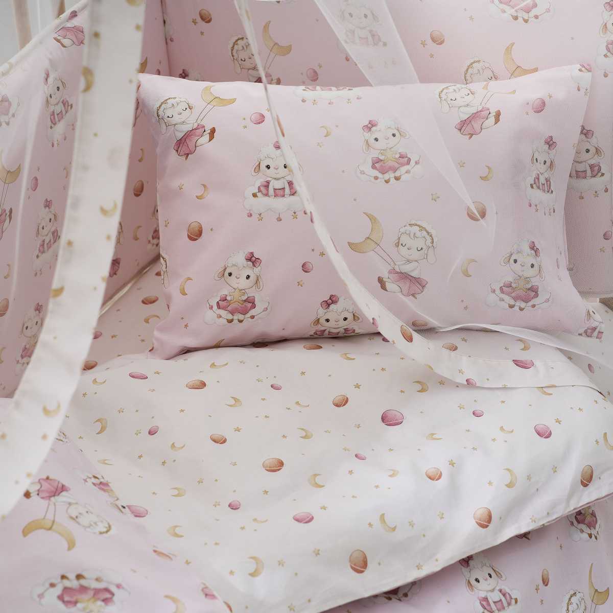 VESTA HOME Σετ Σεντόνια Λίκνου Lambi (3 Τεμάχια)